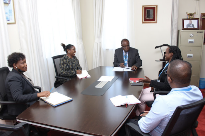 Windle International pays courtesy call on Vice Chancellor Prof. Laban P. Ayiro