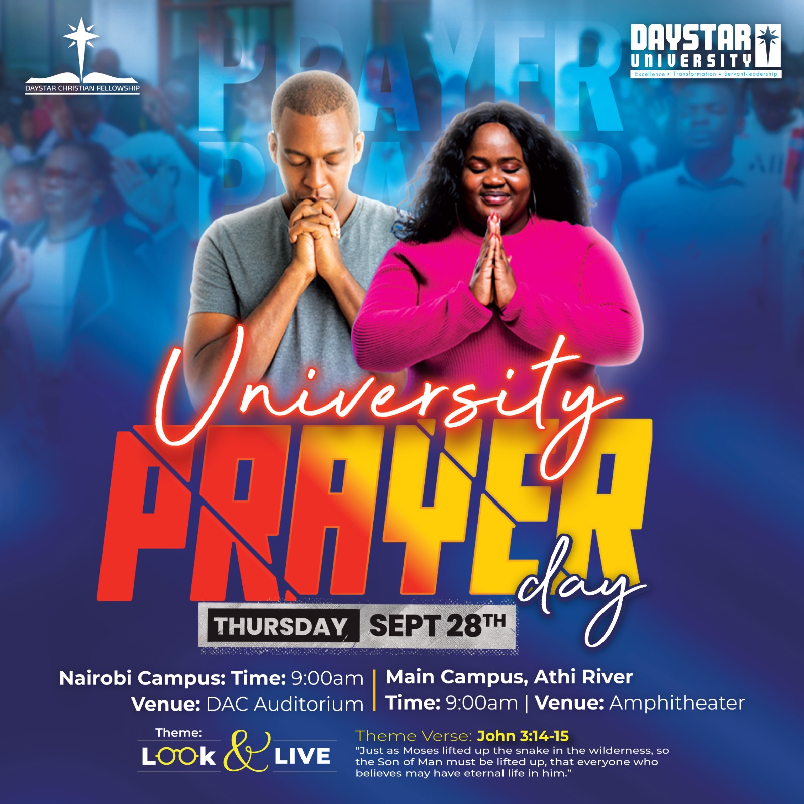 Welcome to our University prayer day on Thursday 28th September, 2023